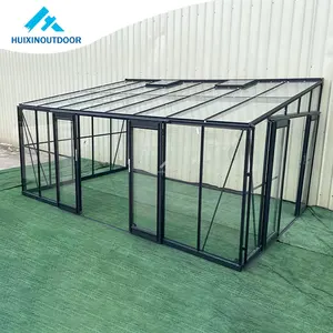 Super Strong 4mm Safety Glass Orangery Greenhouse Newest Large Lean To Series,Super Strong Luxury Aluminium Lean To Greenhouse