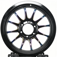 Jantes de course Deep Concave 18 pouces 6x139.7 bleu dégradé brûlé pour Tuner Sport, en alliage d'aluminium A356.2