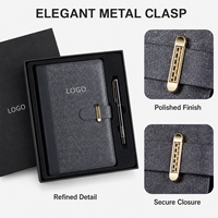 Coffret Cadeau d'Entreprise Premium : Carnet A5 en PU avec Stylo Métallique, Logo Personnalisé, Boîte Cadeau d'Affaires pour Employés et Clients