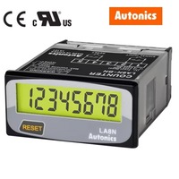 Compteur LCD étanche IP66 à 8 chiffres Autonics LA8N-BN-L, comptage ascendant/descendant, batterie interne (DIN W48 X H24mm, certifié EAC, plastique)
