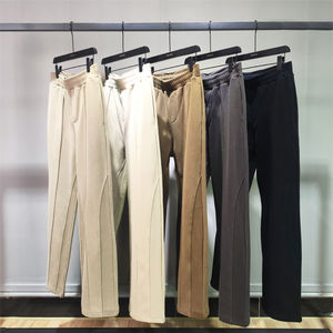 Pantalons de survêtement en molleton de coton et polyester, coupe mi-regular, décontractés, pour l'automne - Product Image 2