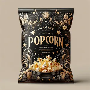 Custom Popcorn Kussen Tassen Achterkant Afdichting Aluminiumfolie Popcorn Zakken