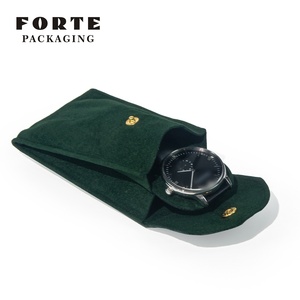 Estuche de Terciopelo para Reloj con Logotipo Personalizado, Bolsa de Embalaje Individual para Reloj de Hombre, para Uso de Lujo y Viajes - Product Image 6