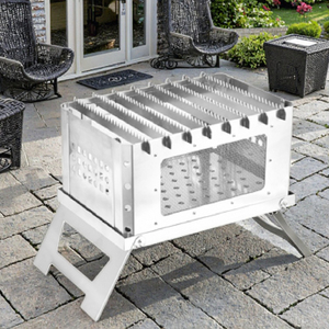 Parrilla <span class=keywords><strong>de</strong></span> barbacoa al aire libre Parrillas <span class=keywords><strong>de</strong></span> barbacoa tipo Acero inoxidable plegables portátiles - Product Image 4