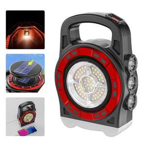 Lampe de camping LED portable rechargeable à l'énergie solaire, lampe de poche d'urgence, lampe de randonnée, lampe de plongée, projecteur 2400mAh 25000 heures - Product Image 1