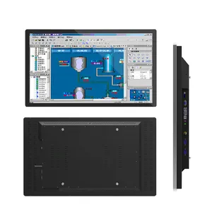 oem J4125 I3 I5 CPU All In One Embedded 27 Inch Touch Screen Industrial PC with RS232/485 industrial touch monitor panel pc