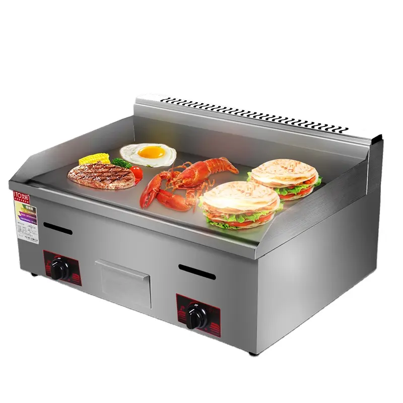 Hoge Kwaliteit Catering Apparatuur Gas Bakplaat Rvs Flat Top Gas Grill Bakplaat Voor Hotel Restaurant