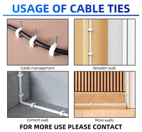Clips de Cable autoadhesivos para decoración del hogar, abrazaderas de fijación de cables, circulares, nuevos