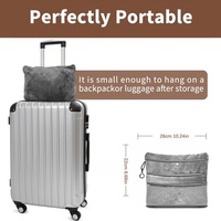 Couverture de voyage multifonctionnelle personnalisée en polyester 2-en-1 pour voyages d'affaires et vols – Châle/couverture de sieste pliable et portable