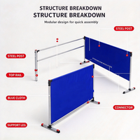 Barrière de tennis de table en tissu Oxford pliable et détachable, avec structure en tuyau galvanisé antirouille, plusieurs options de couleurs