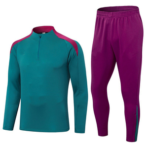 2025-2026 Çok Satanlar Yeşil Yarım Fermuarlı Antrenman Eşofmanları Erkekler ve Çocuklar İçin Futbol Formaları - Product Image 2