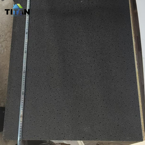 Dalles de plafond acoustiques 60x60, panneaux de plafond suspendus en fibre minérale 2x4 pieds, panneau de plafond noir - Product Image 2