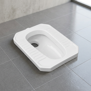 <b>Ceramic</b> Squatting <b>Pan</b> with Platform Floor Mounted Washdown WC Toilet Indian Style Bathroom Sanitary Ware - Product Image 3