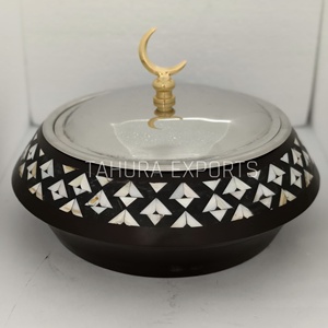 Olla de acero inoxidable de plata Premium, calentador de alimentos hecho a mano, fregona decorativa de madera, cazuela, cocina casera, Hotel - Product Image 2