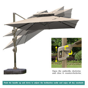 Parasol en aluminium imperméable à la pluie, Logo, personnalisable, pour l'extérieur, patio, grande taille, populaire - Product Image 4