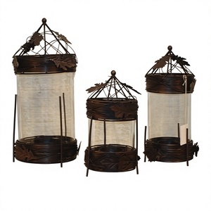 SAF Exports Metal <b>Lantern</b> <b>Candle</b> Holder Set Cylinder Shape Home Decoration Durable - Product Image 1