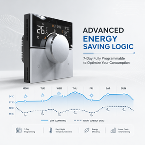 <span class=keywords><strong>Termostato</strong></span> Intelligente HY12 Tuya 16A per Riscaldamento a Pavimento Elettrico con Interruttore e Sensore Esterno - Product Image 4