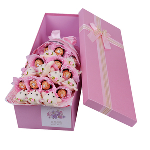 Bouquet de fleurs en carton personnalisé, boîte cadeau en papier pour mariage, 50 pièces