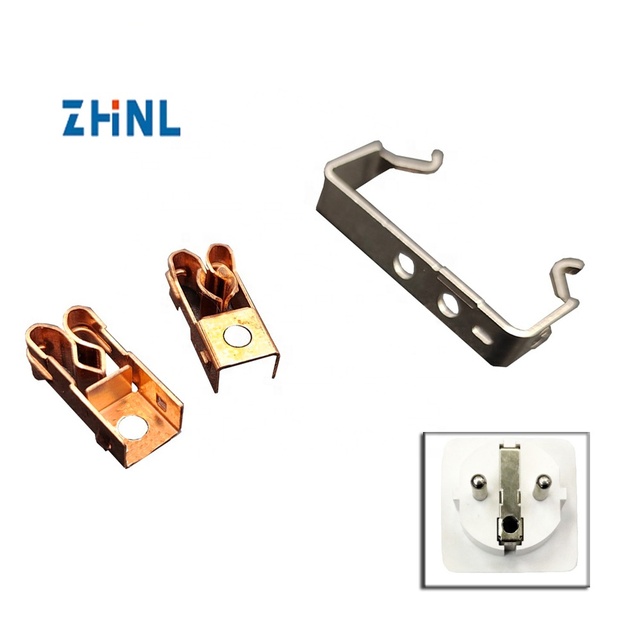 Euro Extension Switch Terminal Contact Materials Power Brass Electric Stamping Part Parts of Switch and Socket