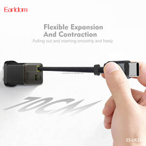 Cargador Rápido GaN Earldom de 100 W, Adaptador con Cable Retráctil, Enchufe para Reino Unido/UE, para iPhone 15 Pro Max, Cargadores y Adaptadores para Portátiles Huawei - Product Image 2