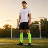 Chaussettes de football professionnelles antidérapantes, chaussettes de sport à compression élastique, chaussettes de sport mi-mollet