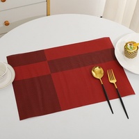 Napperons de table en PVC tressé, résistants à la chaleur, série croisée rectangulaire, très demandés