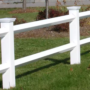 Diamond Post &amp; Rail, Horse <strong>Stallion</strong> Rail Fence, White <strong>Black</strong> Vinyl Diamond Rail Fencing - Product Image 2