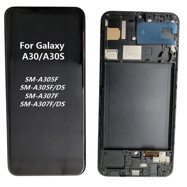 High Quality for for A30 SM-A305 Original Touch Super AMOLED OLED Display Screen Assembly Replacement Frame 1 Year