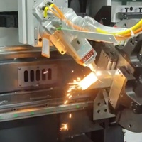 Stealis mesin pemotong profil pipa Medium akurasi tinggi 5 sumbu 3D 6000W sisa pendek otomatis mendukung grafis AI BMP Pdt