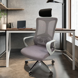 Silla <span class=keywords><strong>de</strong></span> <span class=keywords><strong>Oficina</strong></span> Moderna con Elevación, Malla Transpirable, Respaldo Medio, Giratoria, Reposabrazos 3D, <span class=keywords><strong>Ruedas</strong></span> Silenciosas - Product Image 5