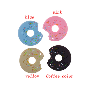 Colorful donut shaped silicone Sprinkles design chew rings Babies teething toys silicone Donut shaped silicone chew - Product Image 6