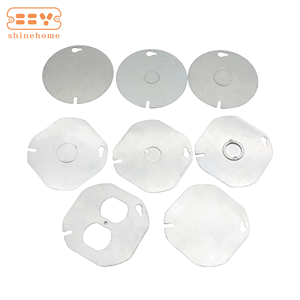 54C6-R Acero pregalvanizado 4 "Round Matel <span class=keywords><strong>Cover</strong></span> Flat con 1/2" <span class=keywords><strong>Knockout</strong></span> - Product Image 4