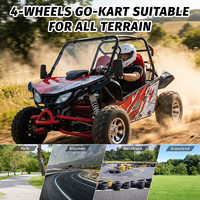 Kart à pédales électrique et à essence 200CC, 2 places, pour adultes, kart tout-terrain, buggy de sable, kart de course électrique