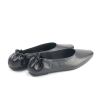 Femmes sans lacet classique en cuir PU ballerine pantoufles chaussures habillées décontractées pliable Portable voyage Ballet plat chaussures de marche