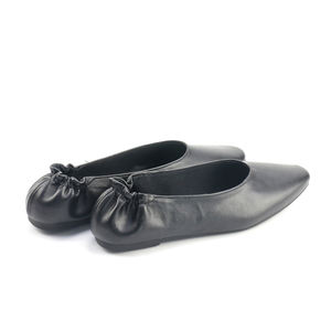 ผู้หญิงลื่นบนคลาสสิก PU หนังรองเท้าแตะบัลเล่ต์ชุดลําลองรองเท้าพับได้แบบพกพาเดินทางบัลเล่ต์แบนรองเท้า - Product Image 3