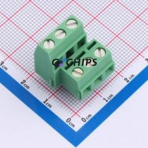 1726066 Screw Terminal Block Through hole Component (THT),P=5.08mm Connector 5.08mm Green Through Hole 6P - Product Image 1