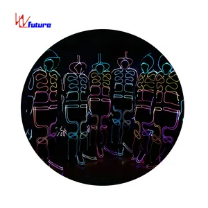 Koel Licht Up Dance Jumpsuit, Lichtgevende Lijn Pak, Glasvezel Dans Tron Robot Led Kostuum Voor Event