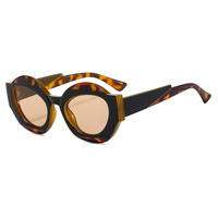 Monture Tendance Couleur Correspondant Nouveau Vintage Designer Lunettes De Soleil Unisexe Lunettes De Soleil Uv400 Protection Large Taille Lunettes De Soleil Cadre Rond