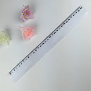 Righello per bambini in plastica trasparente 30cm 12 pollici rettilineo metrico di facile lettura pollici misure centimetriche uso ufficio a casa scuola - Product Image 4