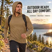 Sweat-shirt de sport pour homme à manches longues, léger et respirant, idéal pour la course à pied et l'entraînement en salle de sport, couleur kaki