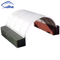 Abri pour conteneur de haute qualité 20 pieds 40 pieds avec voile en PVC et toile imperméable avec cadre en acier pour garage