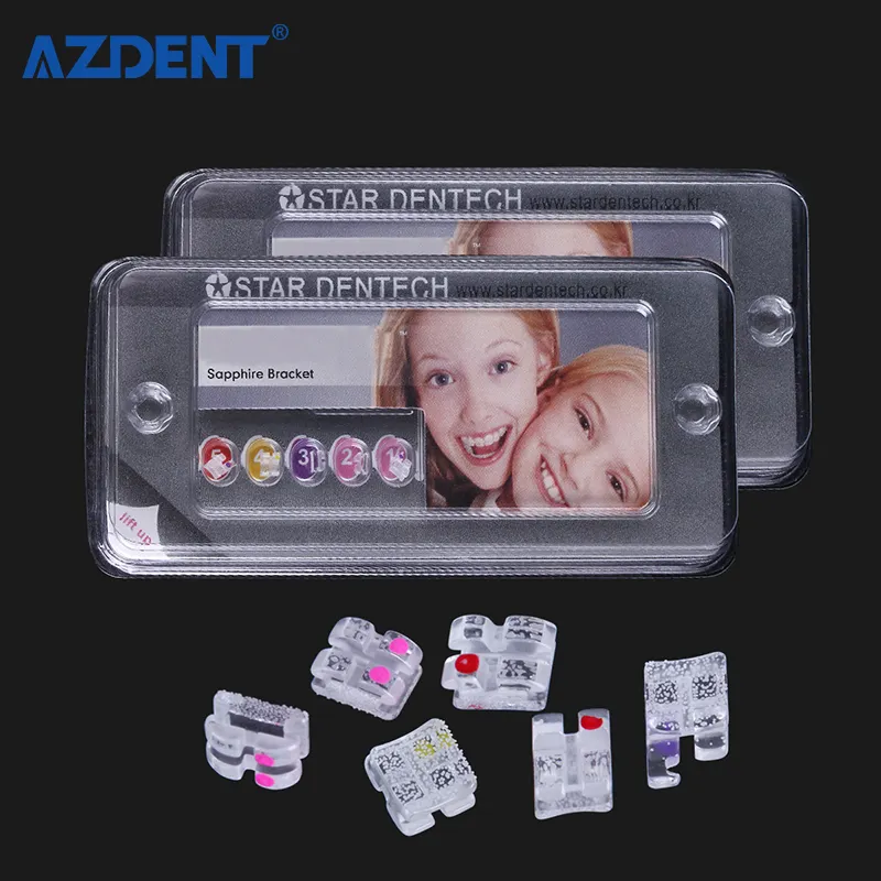 Plus Confortable 20 pcs/kit Dentaire Orthodontique saphir Monocristallin Supports En Céramique