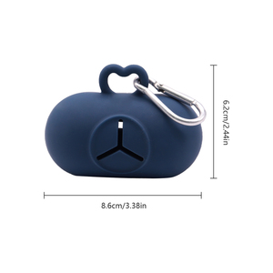 Distributeur portable de sacs à déjections canines en silicone, support de sacs à crottes en forme de capsule, attache de laisse en forme de cœur pour les propriétaires d'animaux en promenade - Product Image 1