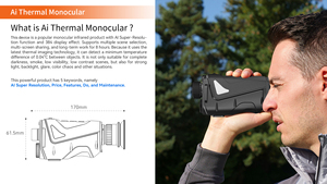 Ống nhòm nhiệt hồng ngoại kỹ thuật số MV2 Pro 256x192, tầm nhìn ban đêm, chống nước, độ phóng đại 8x, hiển thị theo dõi hươu, hợp kim nhôm 11mm - Product Image 3