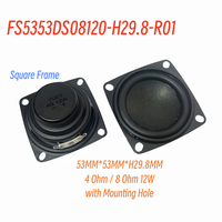 Radiateur de woofer carré/circulaire 2 pouces Bass Passive Audio Multimedia Full Range Speaker 53MM * 53MM Square 8Ohm 12W