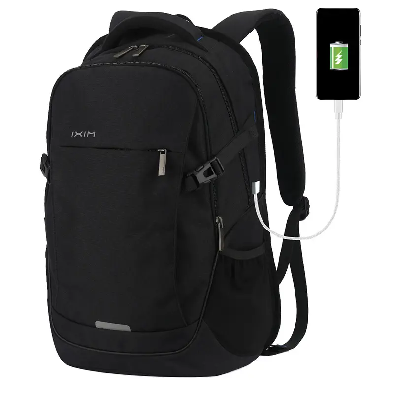 Maxi 19 20 21 inç su geçirmez iş çantası bilgisayar sırt çantası seyahat sırt çantası akıllı Laptop sırt çantası ile USB şarj portu