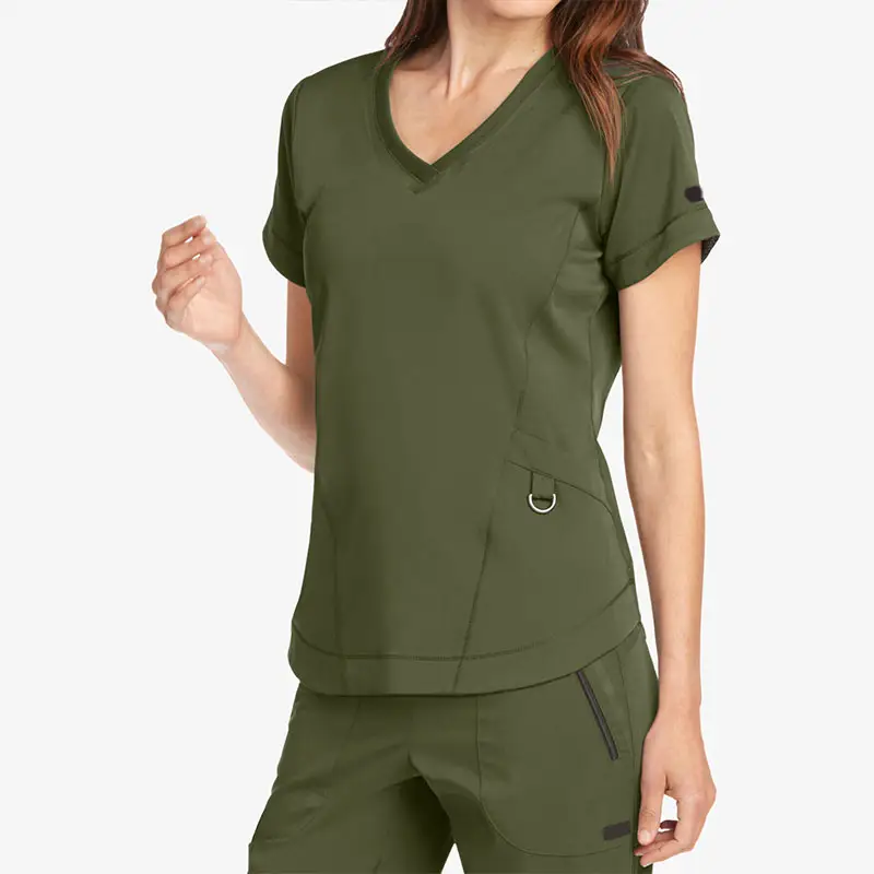 Bestex – uniformes médicaux en dentelle verte, ensemble de gommes à la reine pour infirmières
