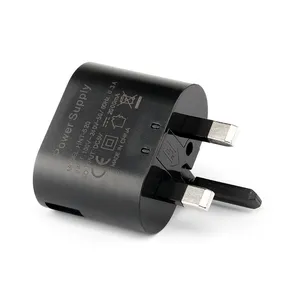 Pengisi daya dinding lipat, Adaptor perjalanan, Adaptor UK 3 Pin, pengisi daya dinding rumah dapat dilipat, pengisi daya USB tunggal 5V 2A