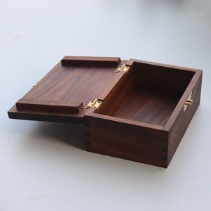 Black Walnut Wood <b>Storage</b> <b>Box</b> Rectangle Mortise And Tenon Desktop Jewelry <b>Box</b> - Product Image 3