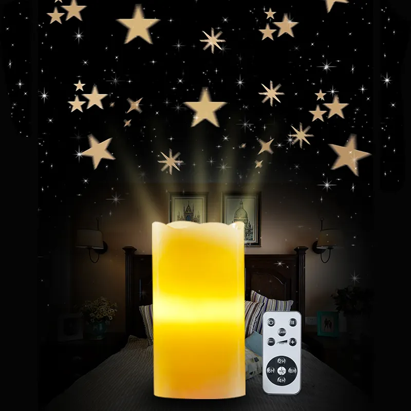 KSWING 2022 USB LED Star Decoration Tea Light Candle Flameless Night Light For Bedroom